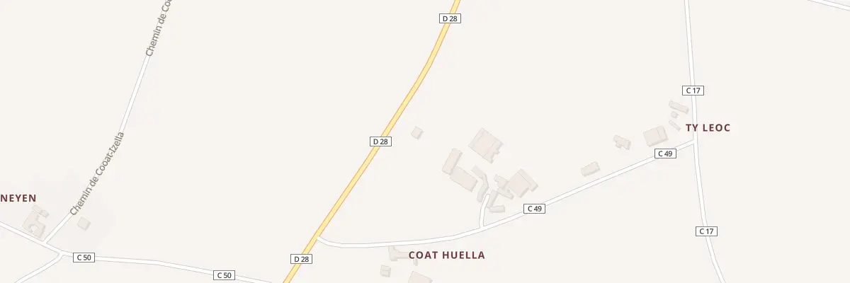 Plan du 1452A Coat Huella à Ploudalmézeau