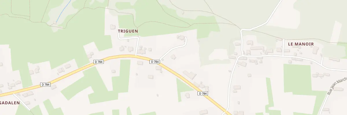 Plan du 100 Triguen à Plogoff