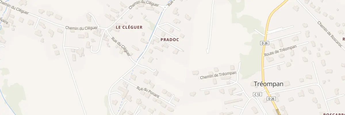 Plan du 10 Rue du Pradoc à Ploudalmézeau