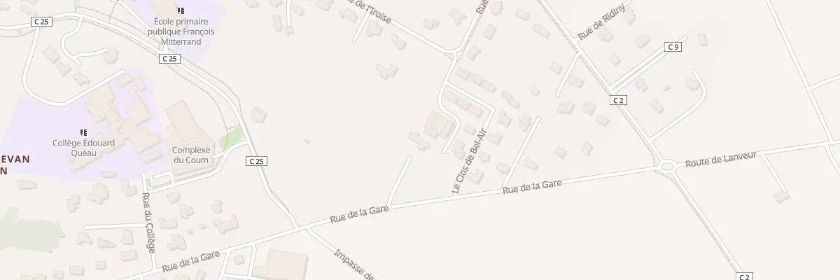 Plan du 45 Rue de la Gare à Ploudalmézeau