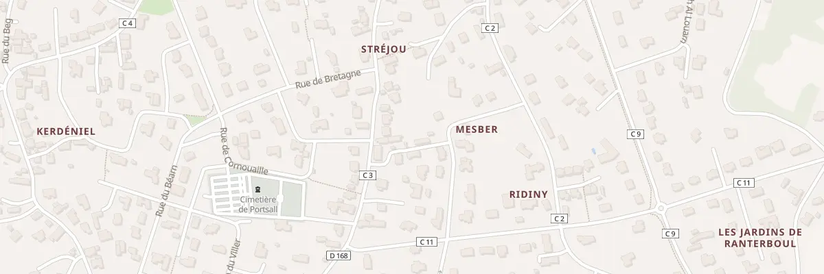 Plan du 38 Rue du Stréjou à Ploudalmézeau