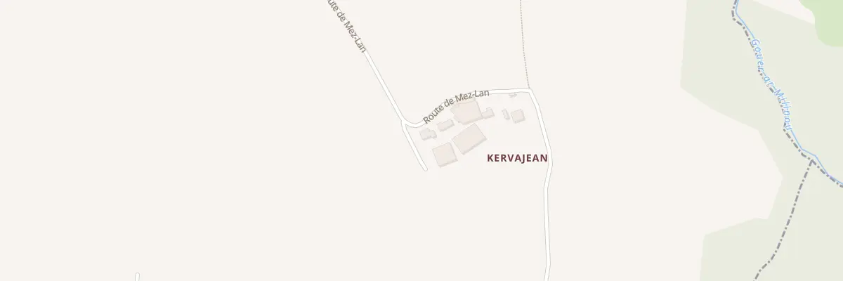 Plan du 1 Kervajean à Landunvez