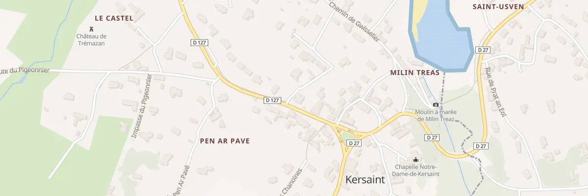 Plan du 14 Rte Tanguy du Chastel à Landunvez