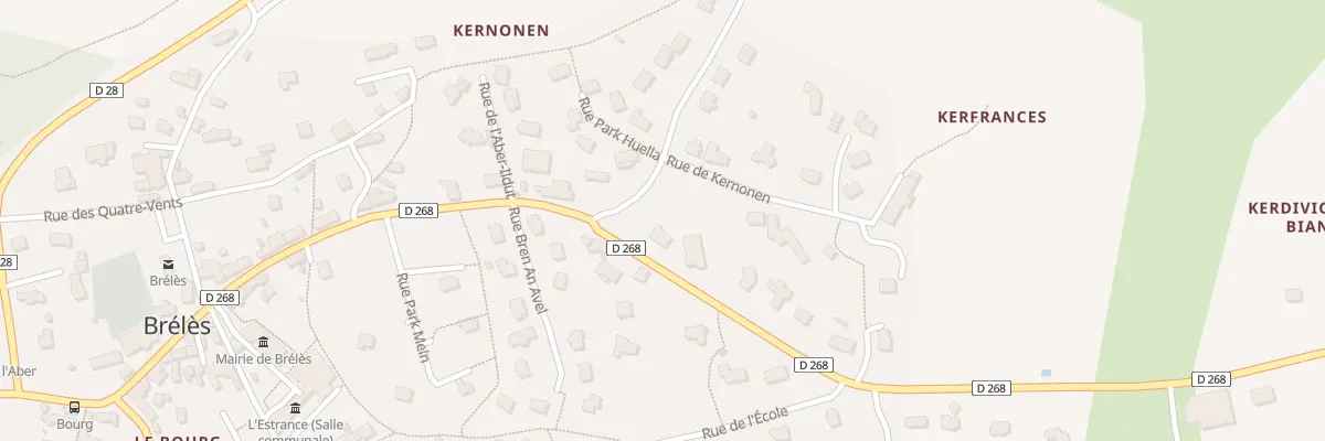 Plan du 1 Rue de Lanrivoare à Brélès