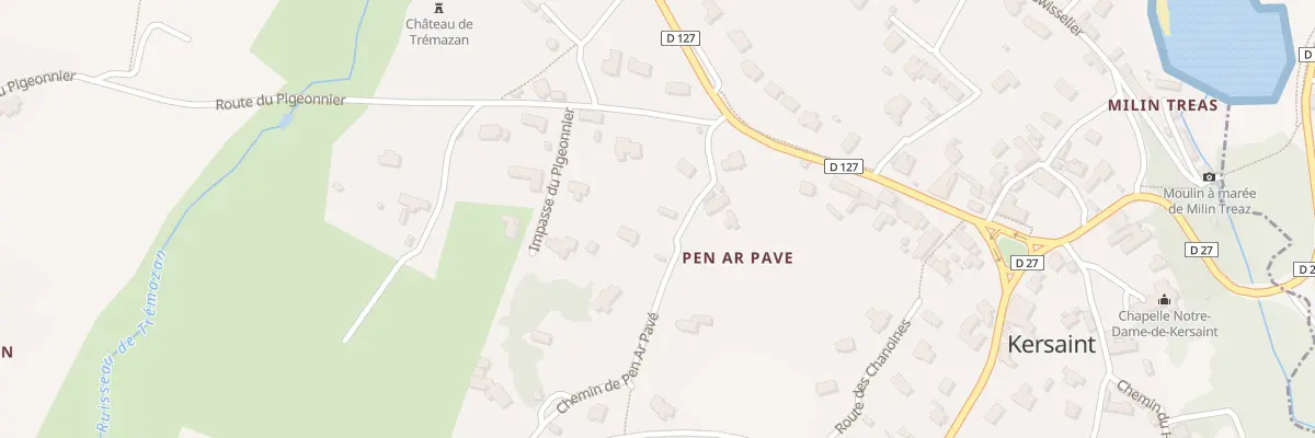 Plan du 2B Che de Pen Ar Pavé à Landunvez