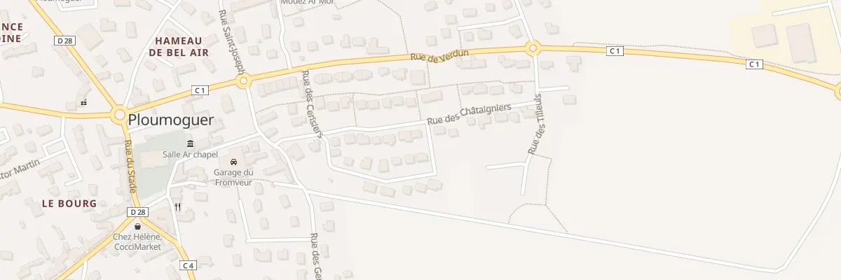 Plan du 13 Rue des Châtaigniers à Ploumoguer
