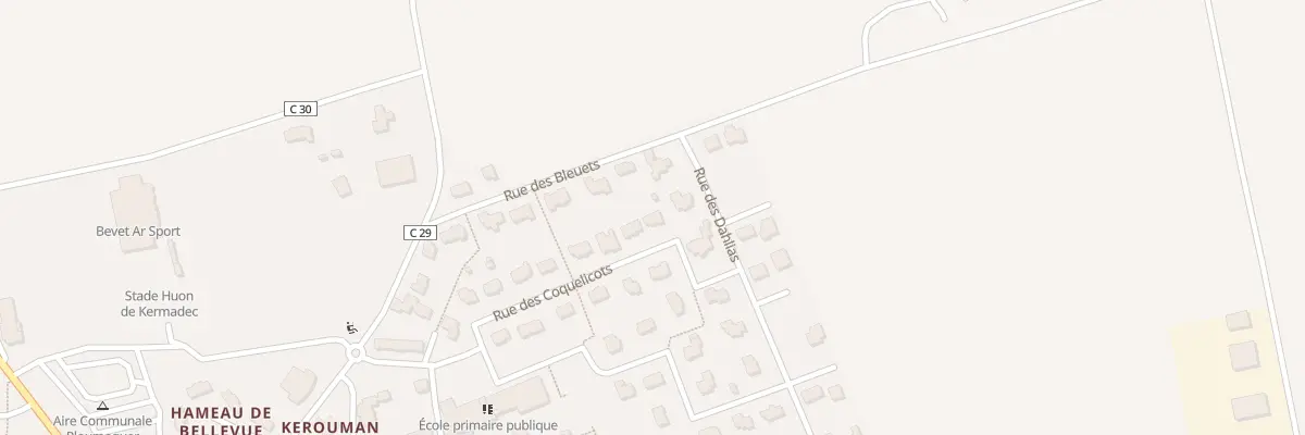 Plan du 27 Rue des Coquelicots à Ploumoguer