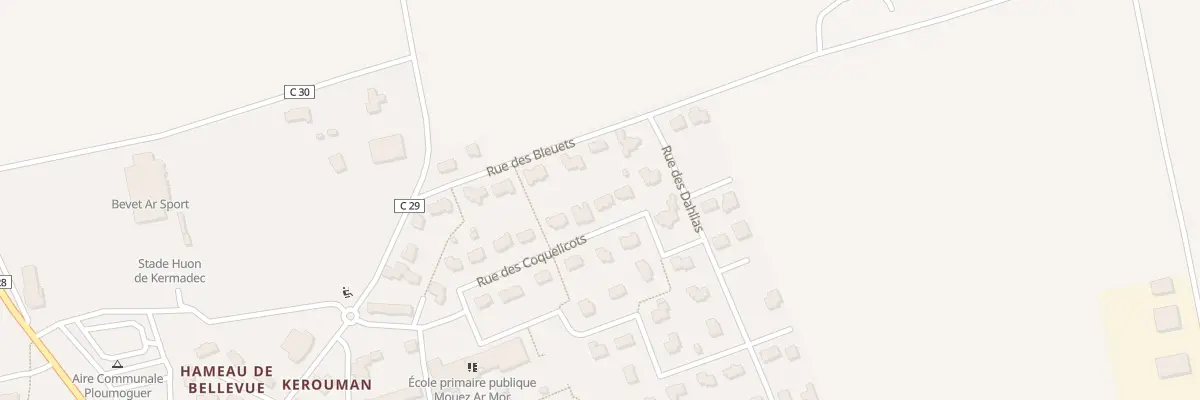 Plan du 25 Rue des Coquelicots à Ploumoguer