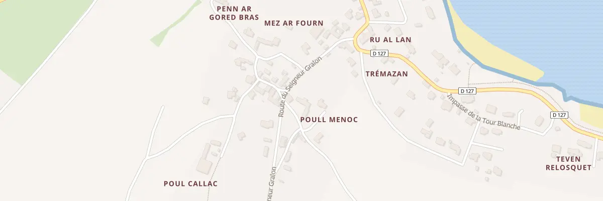 Plan du 1 Rte de Poull Menoc à Landunvez