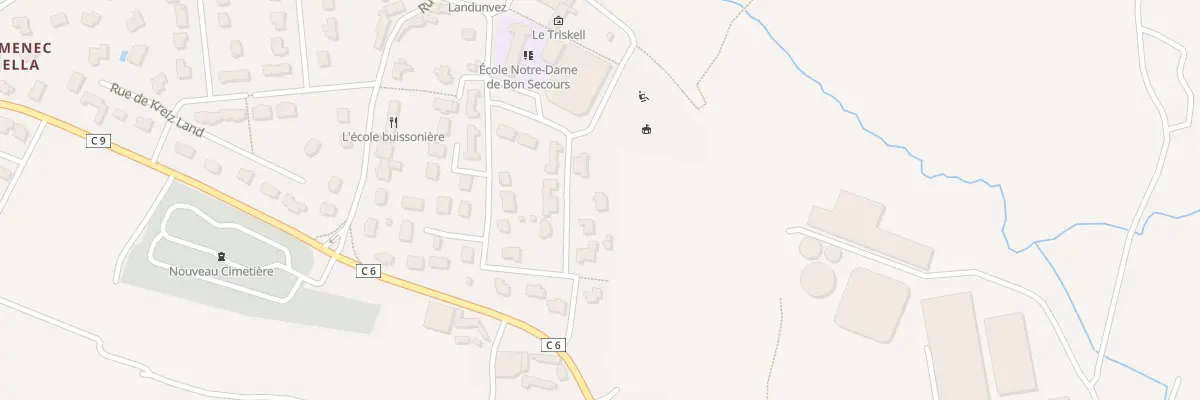 Plan du 1 Res du Gludig à Landunvez