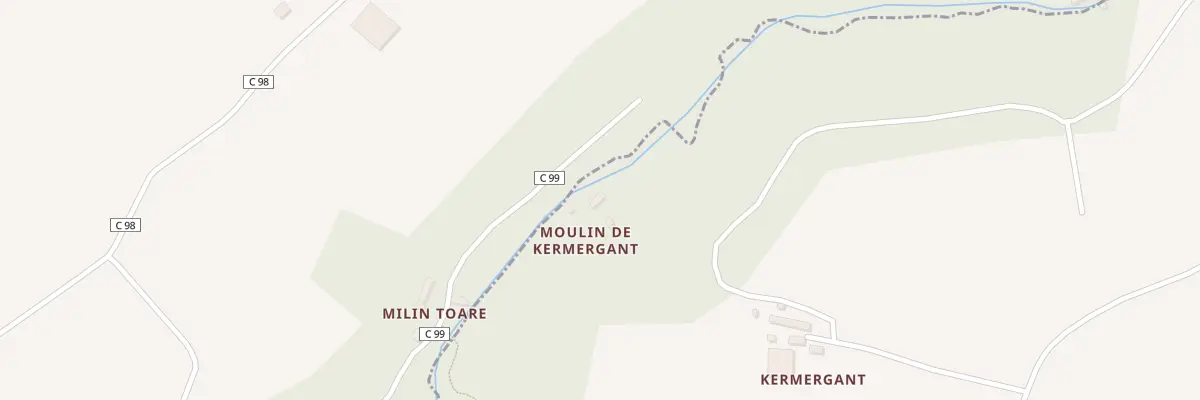 Plan du 5083 Moulin de Kermergant à Trébabu
