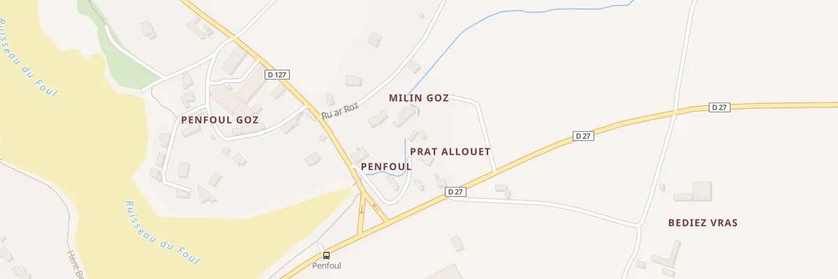 Plan du 386 Milin Goz à Landunvez