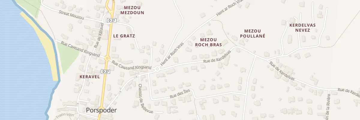 Plan du 14 Rue de Kerdelvas à Porspoder