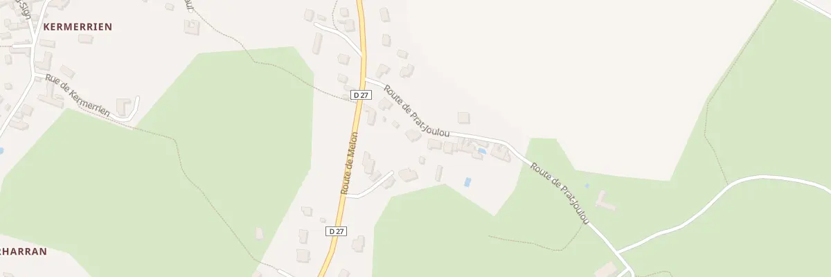 Plan du 1A Rte de Prat-Joulou à Porspoder