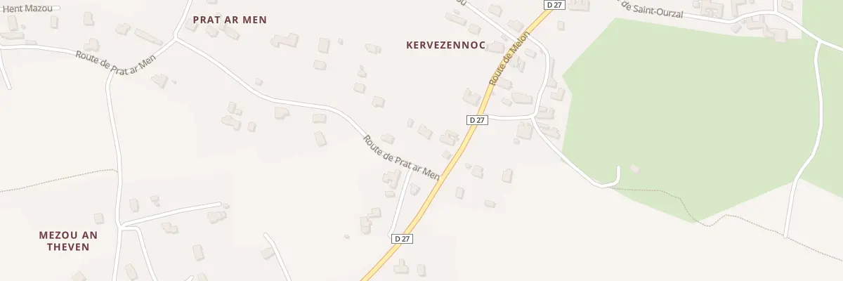 Plan du 1 Rte de Prat Ar Men à Porspoder