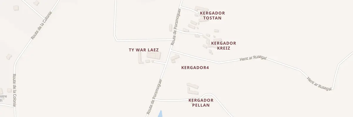 Plan du 348 Kergador à Plouarzel