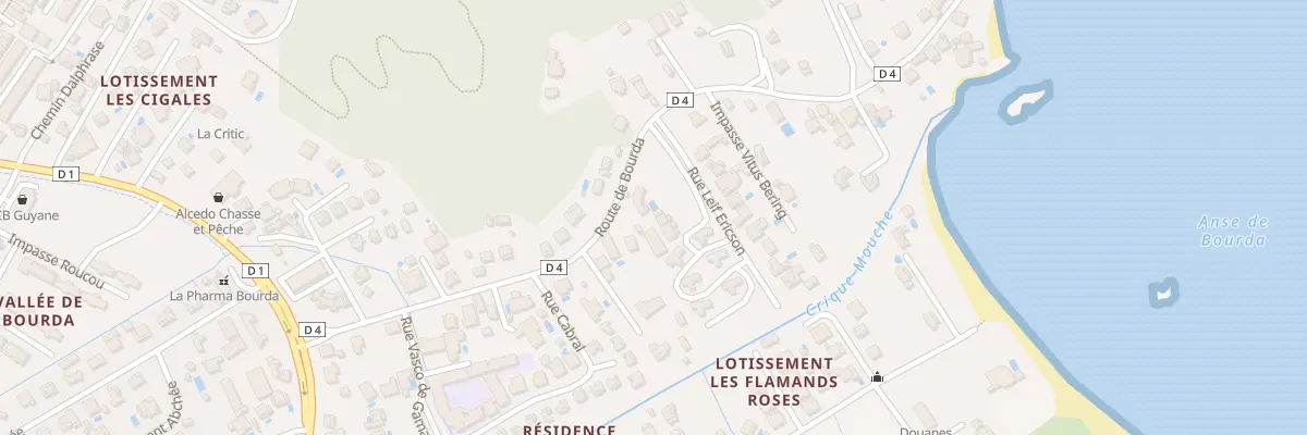 Plan du 400 Route de Bourda à Cayenne