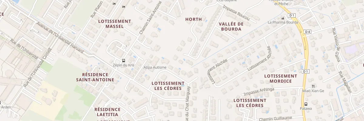 Plan du 20 Rue de la Douche d’Or à Cayenne