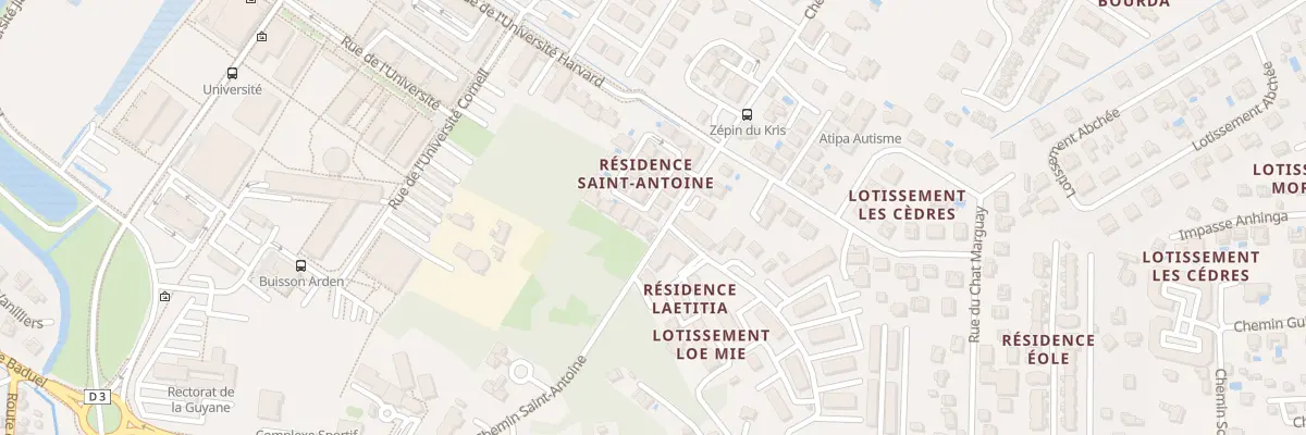 Plan du 4 Rue Saint-Antoine de Padoue à Cayenne