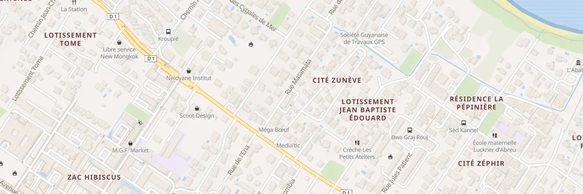Plan du 2505 Rte de Montabo (D1) à Cayenne