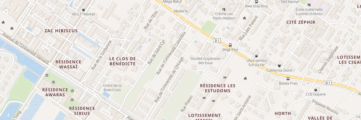 Plan du 4 Rue de l’Université Chicago à Cayenne
