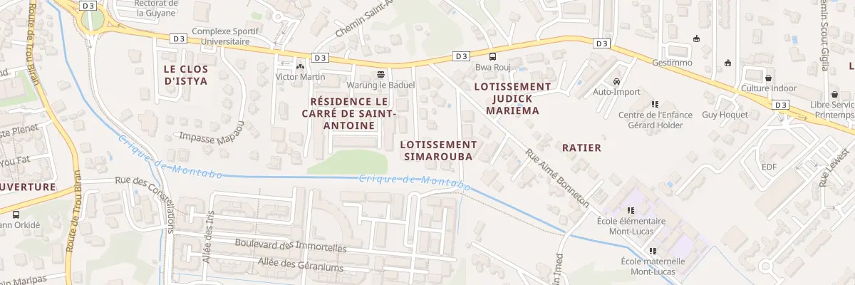 Plan du 2534 Rte de Baduel à Cayenne