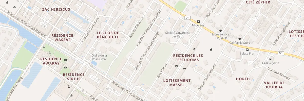 Plan du 5 Rue de l’Université Chicago à Cayenne