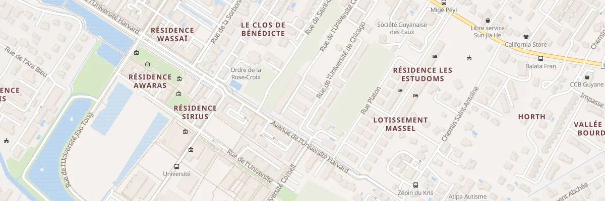 Plan du 12 Rue de l’Université Chicago à Cayenne