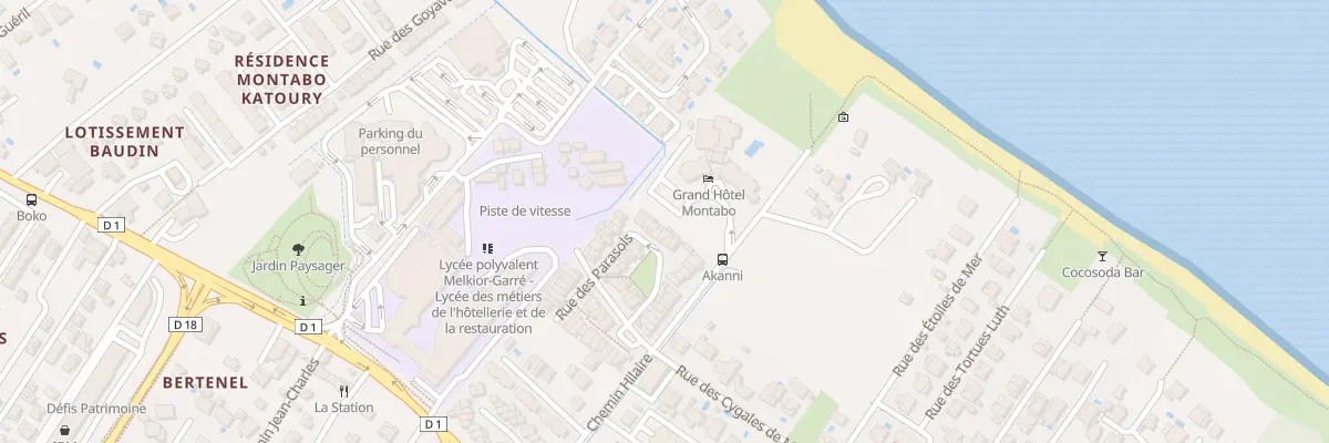 Plan du 9002 Res de la Plage à Cayenne