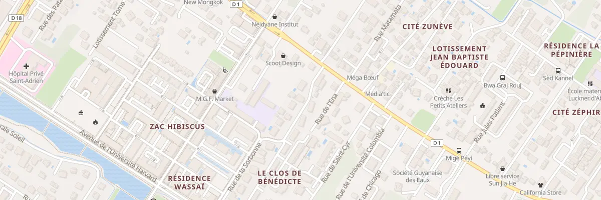 Plan du 3500 Rte de Montabo (D1) à Cayenne