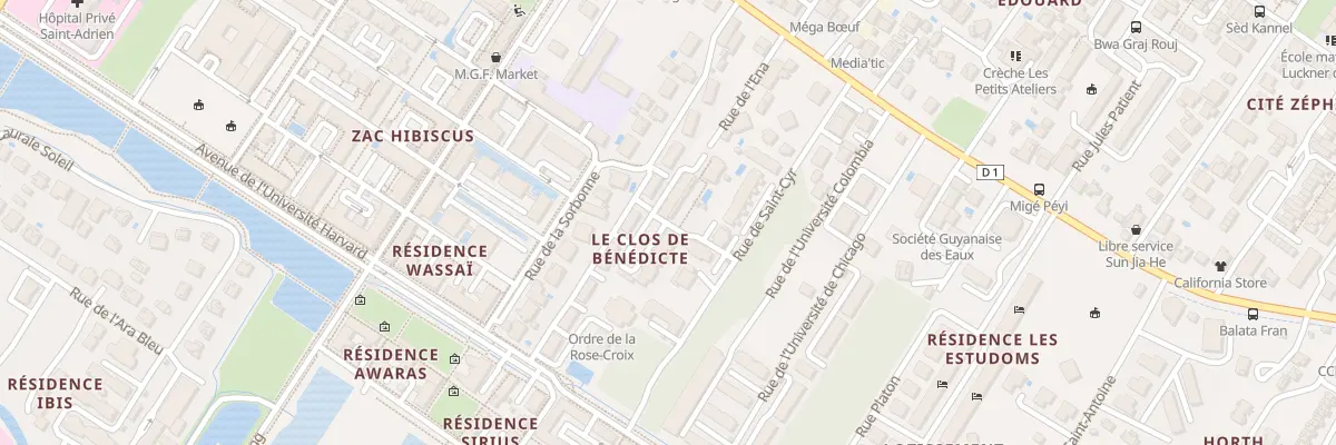 Plan du 2510 Rte de Montabo (D1) à Cayenne