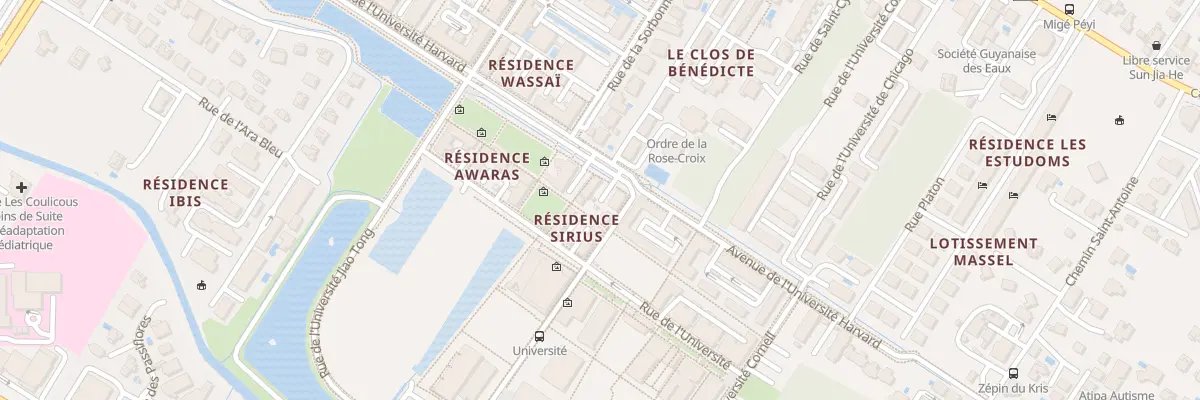 Plan du 4 Av de l’Université Harvard à Cayenne