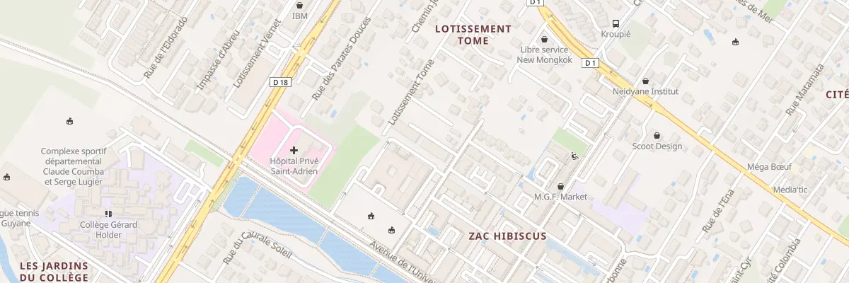Plan du 7 Rue de l’Université Berkeley à Cayenne