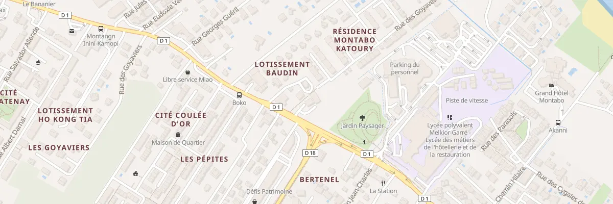 Plan du 1667 Rte de Montabo (D1) à Cayenne
