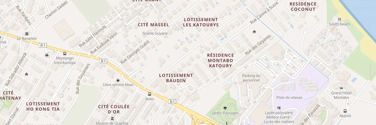 Plan du 14 Rue des Noix de Coco à Cayenne