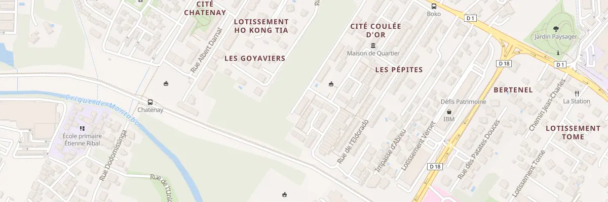 Plan du 1400 Rte de Montabo (D1) à Cayenne