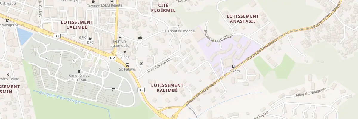 Plan du 1175 Rte de Cabassou à Cayenne