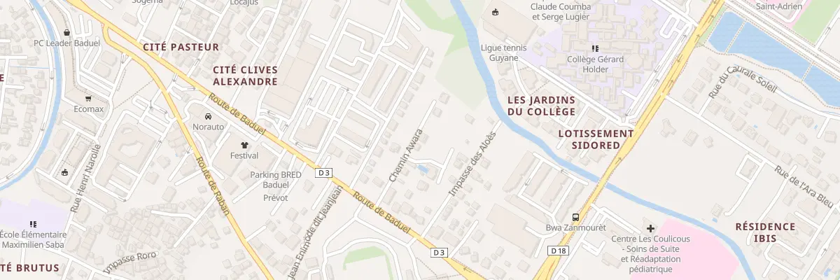Plan du 9005 Baduel à Cayenne