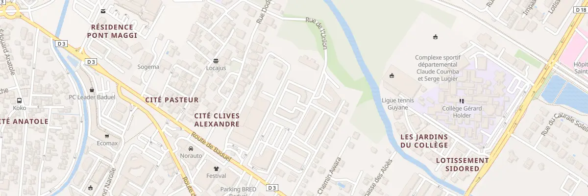Plan du 3 Rue Union à Cayenne