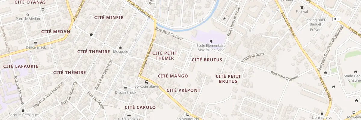 Plan du 9000 Le Bois des Chaumes à Cayenne