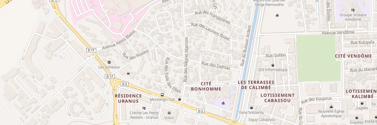 Plan du 25 Av des Nègres Marrons à Cayenne