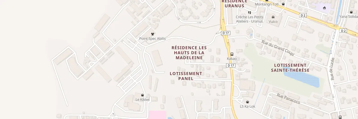 Plan de Res Les Hauts de la Madeleine à Cayenne