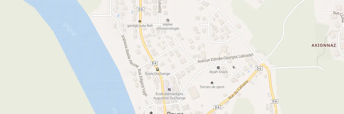 Plan du 1 Le Bourg à Roura