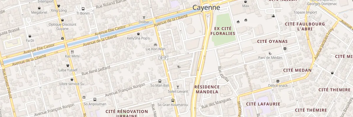 Plan du 21 Rue du 14 et 22 Juin 1962 à Cayenne