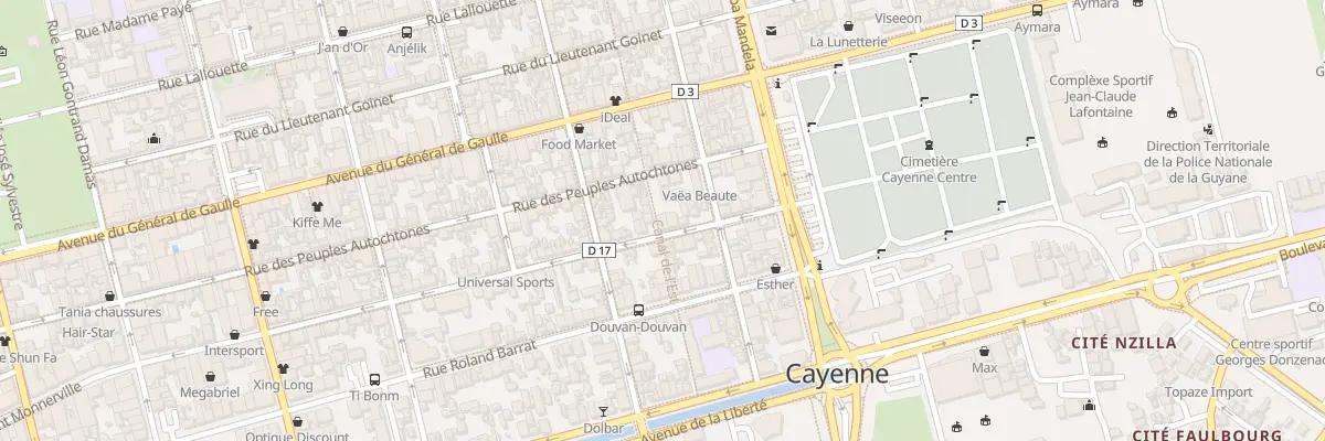 Plan du 89 Rue Lieutenant Leon Becker à Cayenne
