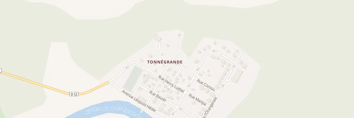 Plan de la Rue Adome et Claire à Montsinéry-Tonnegrande