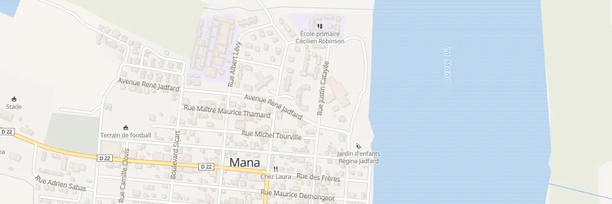 Plan du 1 Rue Justin Cataye à Mana