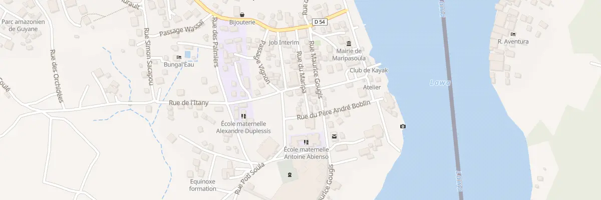 Plan de la Rue du Maripa à Maripasoula