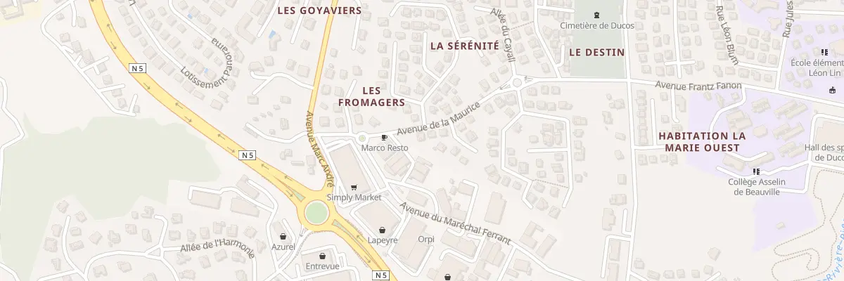 Plan du 2 Av la Maurice à Ducos
