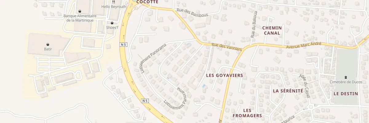 Plan du 6 Rue des Vanniers à Ducos
